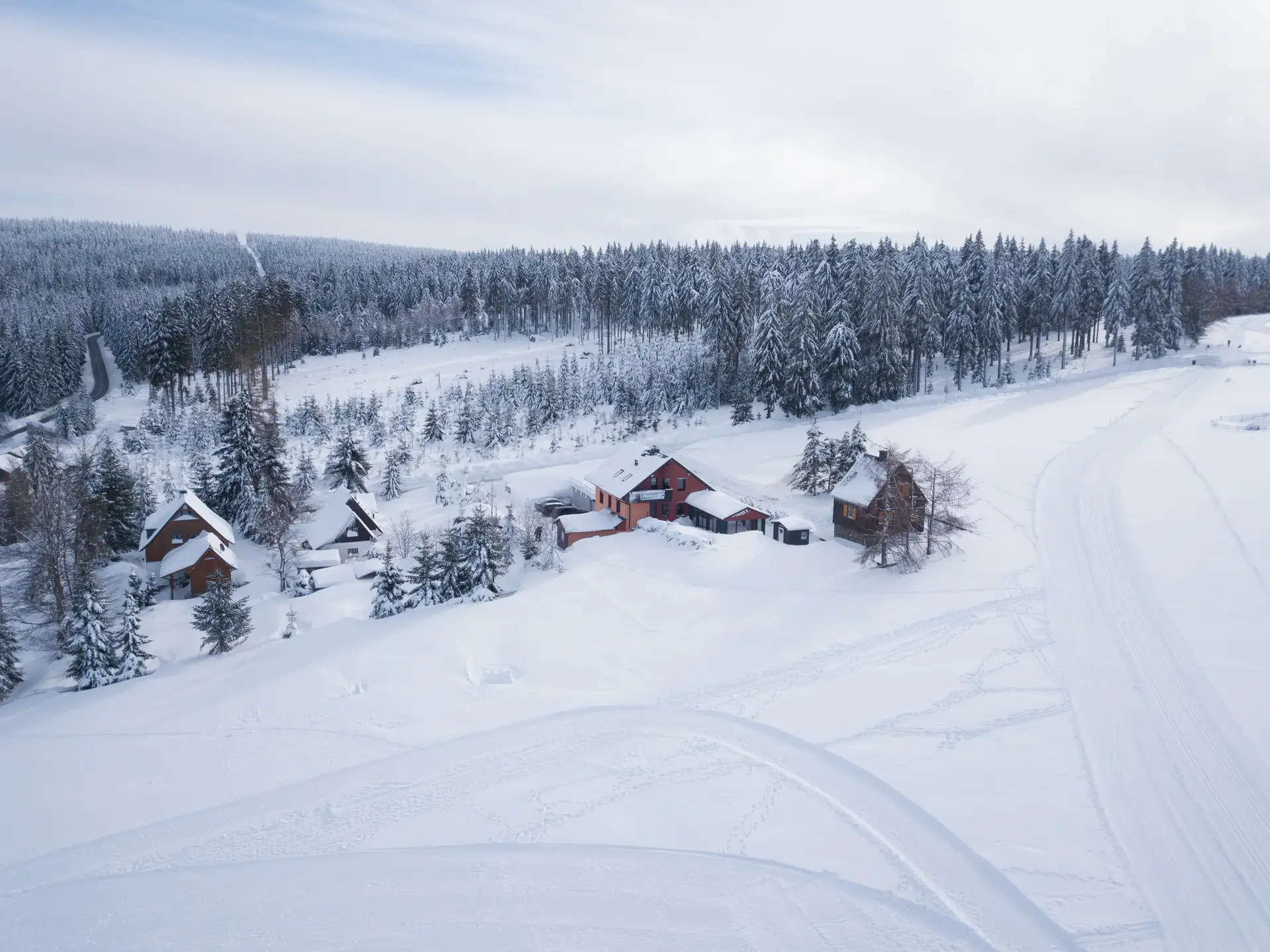 Verschneite Landschaft bei Tellerhäuser