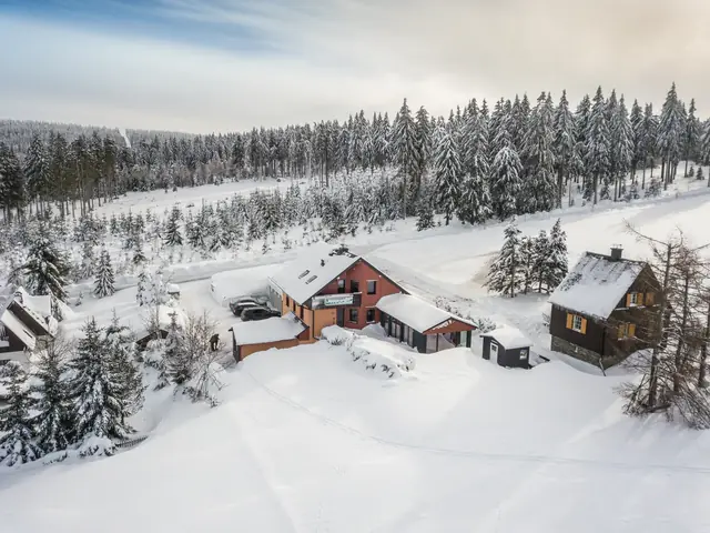Ferienhaus im Winter