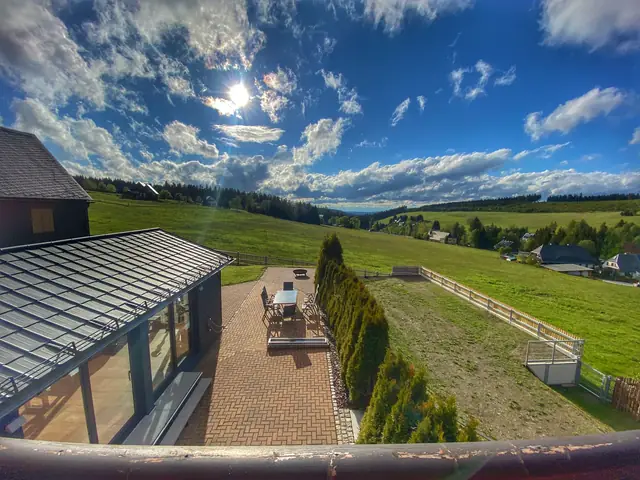 Sommerlicher Blick vom Balkon