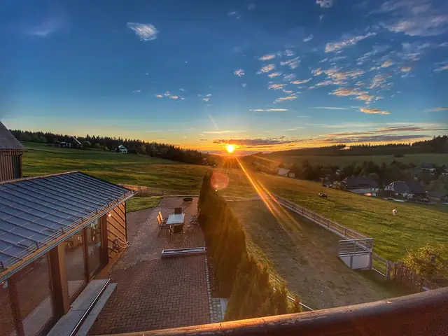 Sonnenuntergang vom Balkon aus