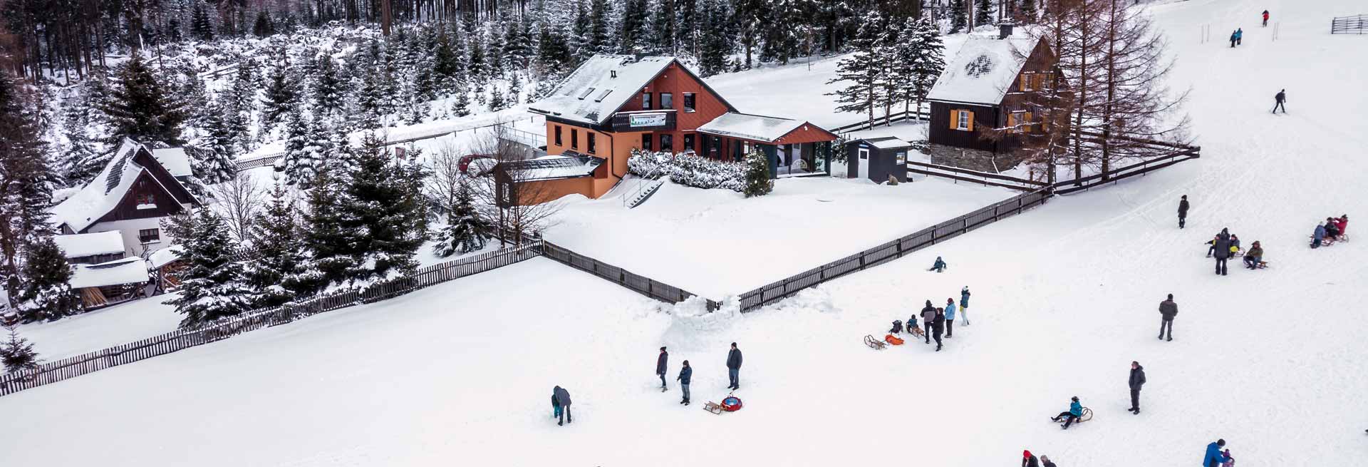 Rodelhang im winterlichen Tellerhäuser